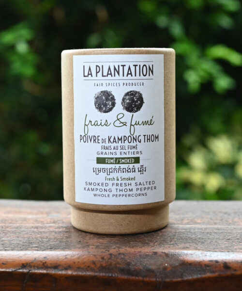 Poivre de Kampong Thom noir fumé au sel